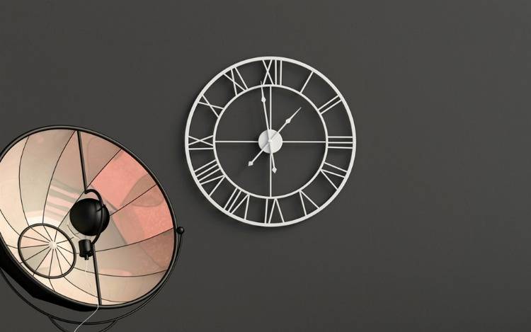 Einfache Retro Runde Haus Stil Digital Wand Uhr Modernes Design Wand Uhr De C2F6 
