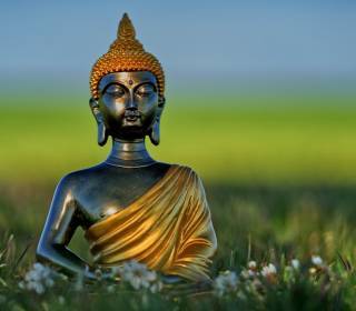 Outdoor-Modell des Buddha