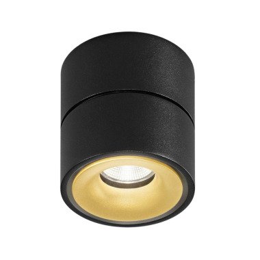Egger Clippo S LED-Deckenspot, schwarz-gold