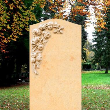 Grabstein für Doppelgrab aus Sandstein & Naturstein Grabmal Doppelgrab