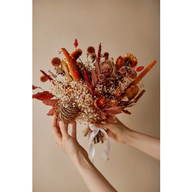 Herbstlicher Brautstrauß Terrakotta/Gebrannte