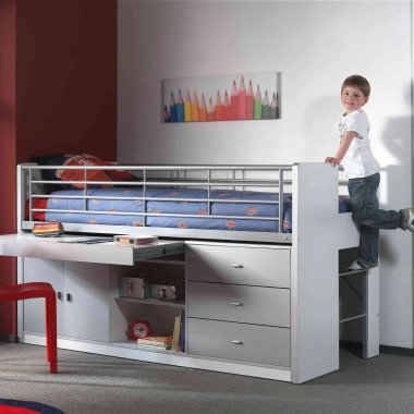 Kinderbett Bonny mit Schreibtisch, 90 x 200 cm