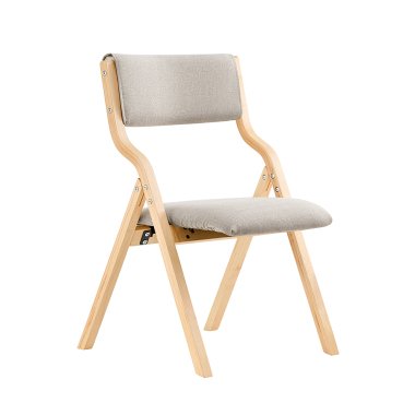 Klappstuhl mit gepolsterter Sitzfläche Holz Grau