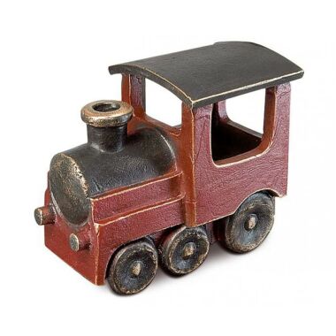 Kleine Bronze Lokomotive als Gartenskulptur
