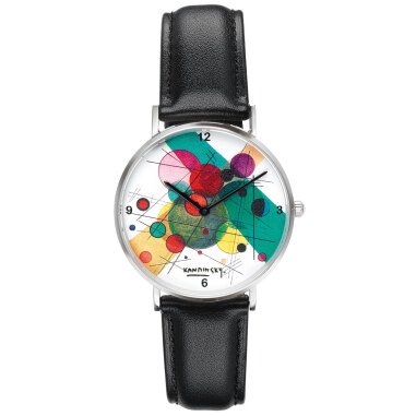 Künstler-Armbanduhr 'Kandinsky Kreise in einem Kreis'