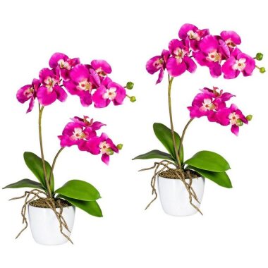 Kunstpflanze Orchidee Phalaenopsis Orchidee