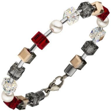 Modeschmuck Armband aus Edelstahl & Armband Kristallsteine mit Edelstahl