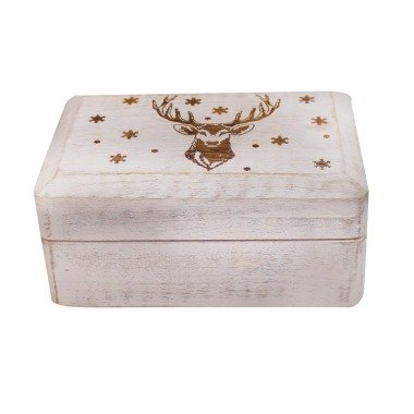 Schmuckkästchen aus Holz & Handgemachte Aufbewahrungsbox Aus Holz in Weiß