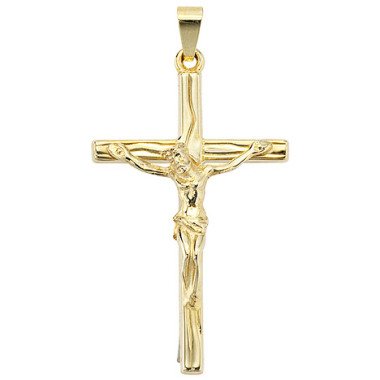 SIGO Anhänger Kreuz 585 Gold Gelbgold Kreuzanhänger Goldkreuz