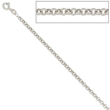 SIGO Erbskette 925 Sterling Silber 2,5 mm 70 cm Halskette Kette Silberkette