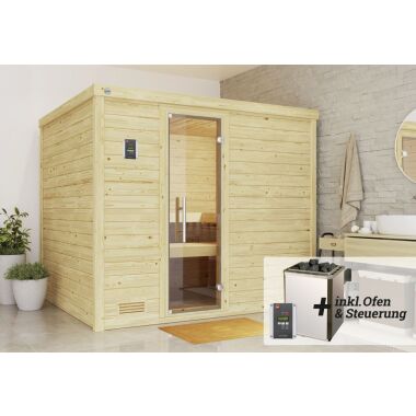 Weka Premium Massivholz-Sauna Bergen Gr