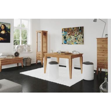 Wohnzimmer Bucheesstisch & Esstisch Tisch LENNES Eiche massiv 110x100 cm