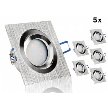5 x LED Einbaustrahler Set extra flach mit