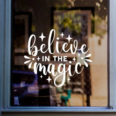 Believe in The Magic Christmas Fensteraufkleber