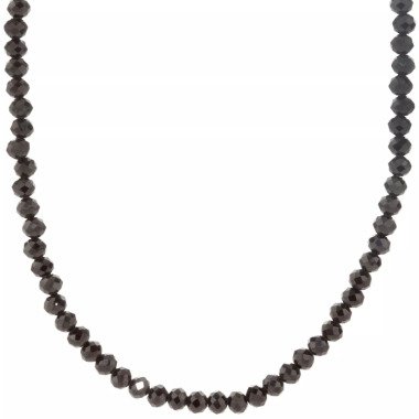 Black Spinell Collier 45 cm Silber 925 rhodiniert x x x