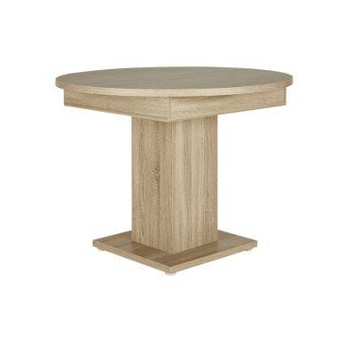 Design Säulentisch & Esstisch 100 140 cm ausziehbar Sonoma Eiche LEO