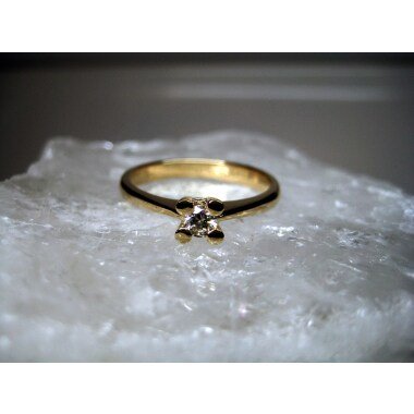 Gold-Verlobungsring mit Diamant & Diamantring, Verlobungsring, Ehering