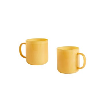 HAY Borosilicate Mug Becher 2er Set jade yellow
