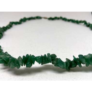 Kette Ohne Anhänger in Grün & Vintage Halskette, Amazonit, Natursteinsplitter