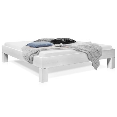 LUKY 4-Fuß-Bett ohne Kopfteil, Material Massivholz