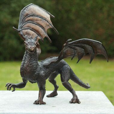Mystische Garten Drachen Figur aus Bronze Fenir