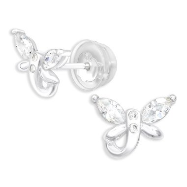 Schmetterling Kinder Ohrringe aus 925 Silber
