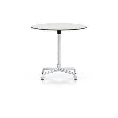 Vitra Eames Contract Table rund ∅70cm, Vollkernmaterial weiß, Ausleger