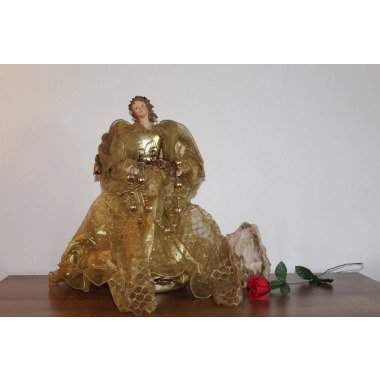 Engel Figur in Gold & Vintage. Wunderschöne Puppe Aus Den 60Er Jahren