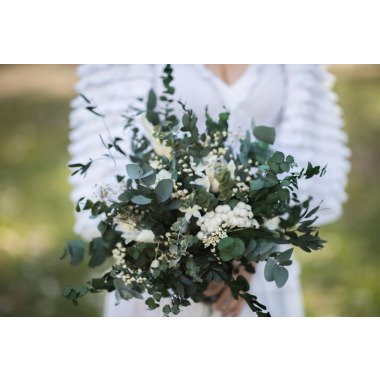 Eukalyptus Brautstrauß Weiß Und Grün Hochzeitsstrauß