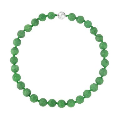 Gefärbte grüne Jade Halskette  (13-15mm)