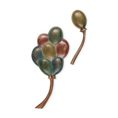 Kindermotiv Luftballons aus Bronze - mehrfarbig - Luftballons / Bronze