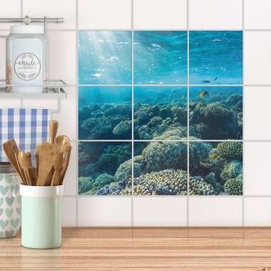 Klebefliesen für Küche & Bad Design: Underwater World 15x15 cm