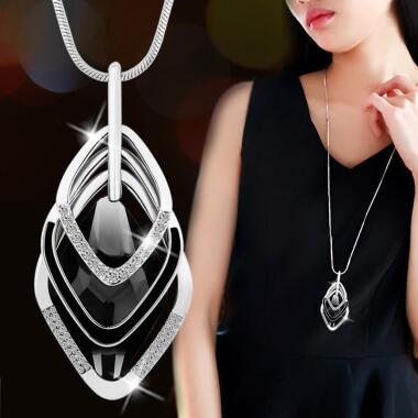 Mode Geometrische Kristall Halsketten & Anhänger