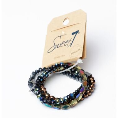 Modeschmuck Armband von Sweet7 aus Glasperlen in Bunt