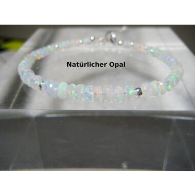 Opal-Armband, Welo Opal, Natürlich, Facettiert, Geburtsstein Oktober