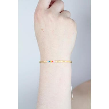 Perlen Winzig Gold Rainbow Armband/Fußkette Tinylittlepiecesshop