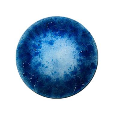 Rundes Glasornament blaues Muster Glasornament R-54 / 15cm