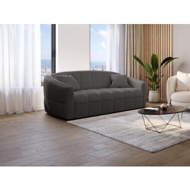 Sofa 3-Sitzer mit Schlaffunktion Bouclé-Stoff