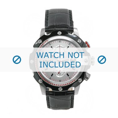 Uhrenarmband Dolce & Gabbana DW0366 Leder Schwarz 23mm