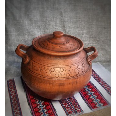 Ukraine Keramik, Tontopf Mit Deckel, 3L