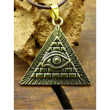 Auge Des Horus ~ Illuminati Kette Antik Bronze ~Hippie ~Goa ~Boho ~Tibet