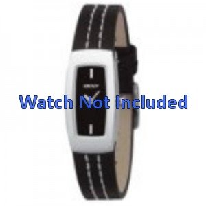 DKNY Lederband für Uhren & Uhrenarmband DKNY NY3296 Leder Schwarz 15mm