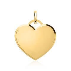 Herzanhänger in Gold & Gravur Anhänger Herz aus 14K Gold