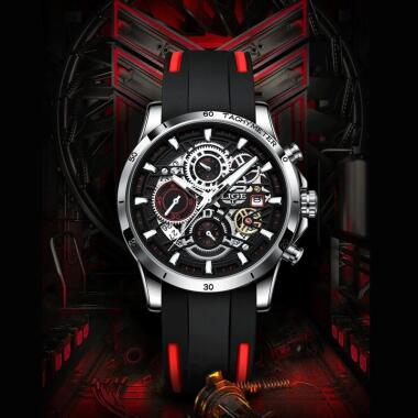 LIGE Neue 2022 Männer Uhr Mode Hollow out Chronograph Top Luxus Business Quarz Männer Armbanduhr