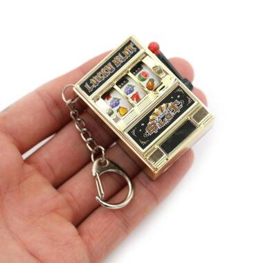 Mini-Spielautomaten-Schlüsselanhänger mit