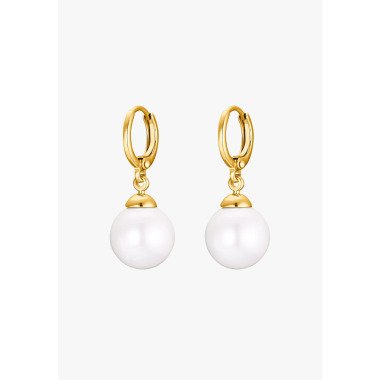 Modeschmuck Ohrringe Vergoldet & Ohrschmuck Alenia mit weißer Perle