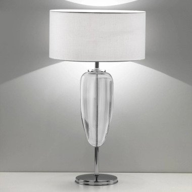 Tischlampe Show Ogiva, Glaselement klar, Höhe 82 cm