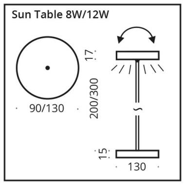 Top Light SUN TABLE LED-Tischleuchte 13cm/23cm