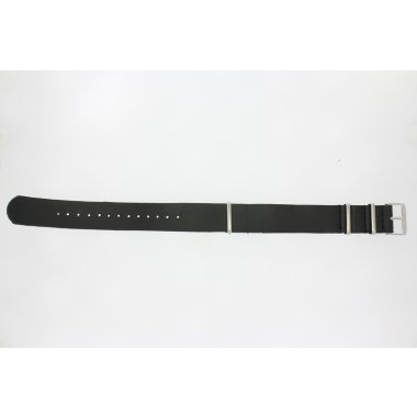 Uhrenarmband mit Leder & Uhrenarmband Universal RO04 Leder Schwarz 20mm