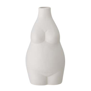Bloomingville Elora Vase, H 18 cm, weiß